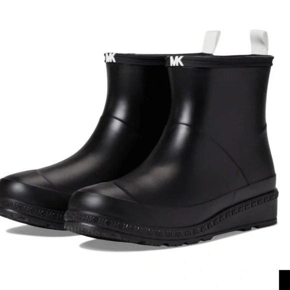 NEW MICHAEL KORS MAC SNOW RAIN BOOTS WOMENS 8 BLACK - Picture 1 of 1